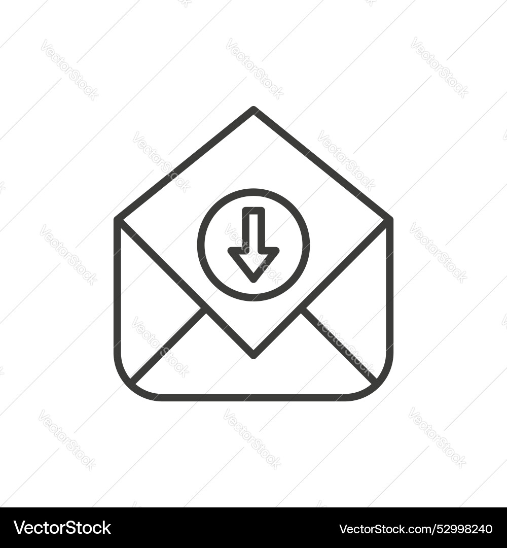 Inbox icon set email tray with arrow symbol Inbox icon set email tray with arrow symbol vector image