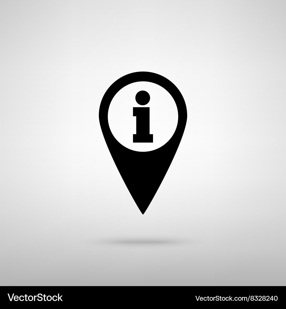 Map pointer with information icon Vector Image