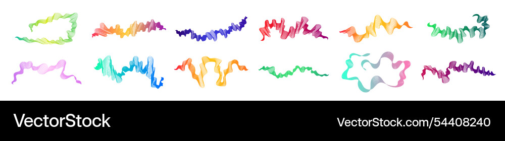Set of abstract backdrops with multicolor waves Set of abstract backdrops with multicolor waves vector image