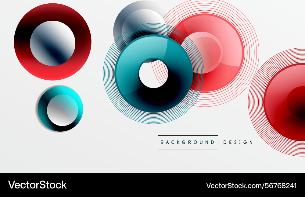 Abstract circles overlap creating vibrant color Abstract circles overlap creating vibrant color vector image