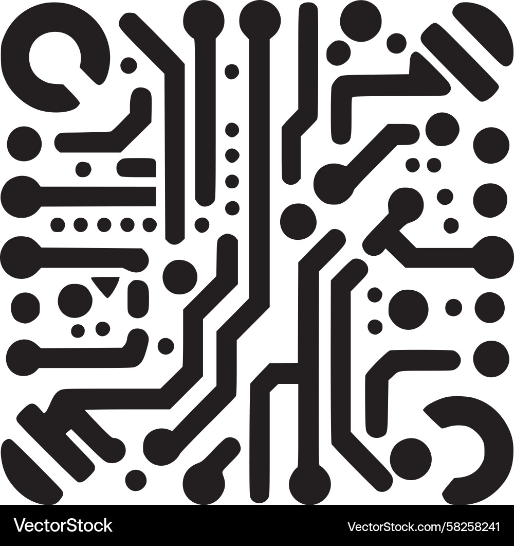Abstract Circuitry Pattern Vector Image