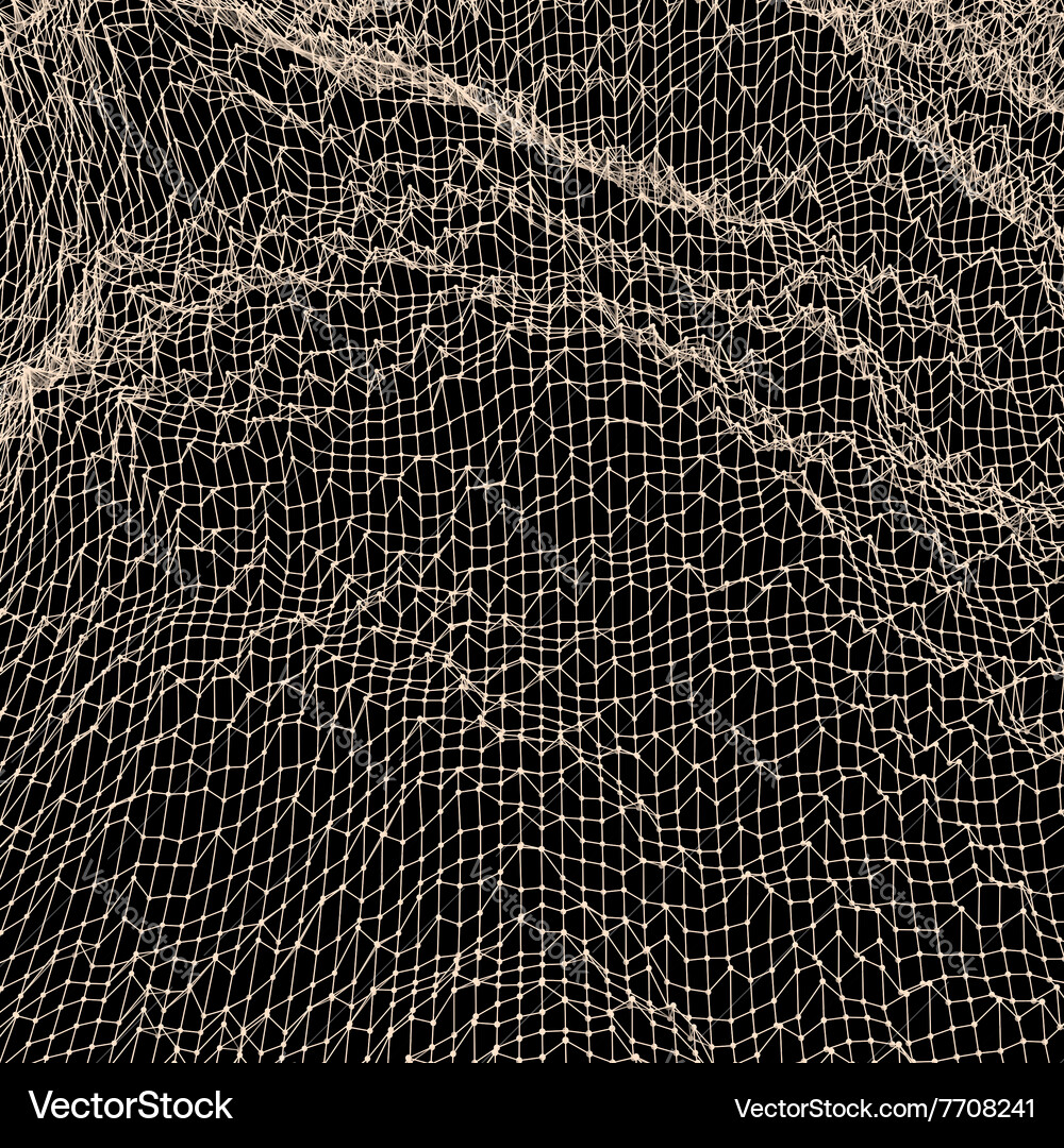 Lattice structure network technology grid 3d Vector Image