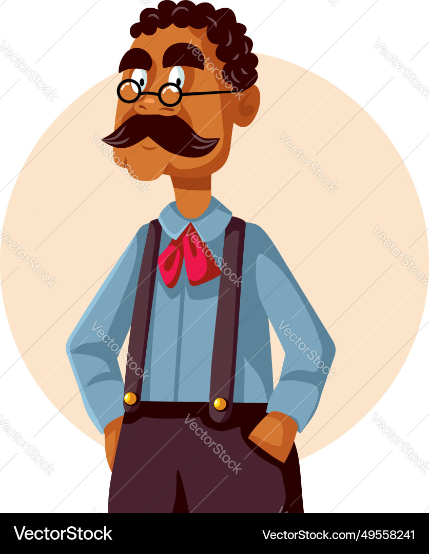 Senior man of african ethnicity character design Senior man of african ethnicity character design vector image