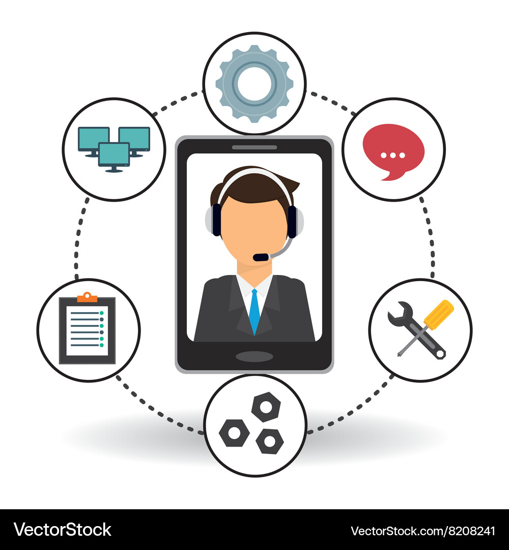Technical service and call center icon design Vector Image