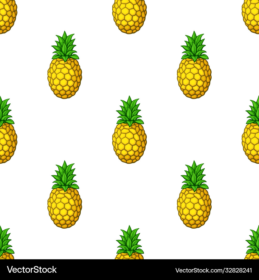 Tropical Pineapple Pattern vector image