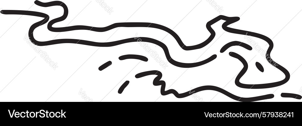 Wavy line pattern dynamic liquid flow design vector image