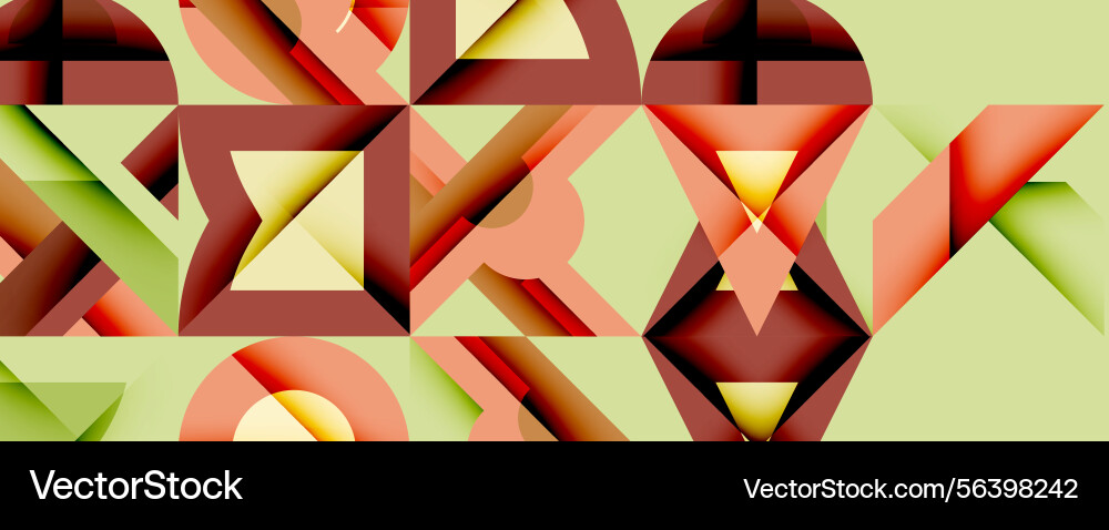 Abstract geometric pattern shapes overlap Vector Image