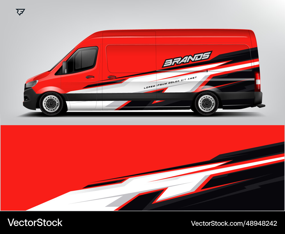 Abstract Van Wrap - Geometric Pattern Vector Image