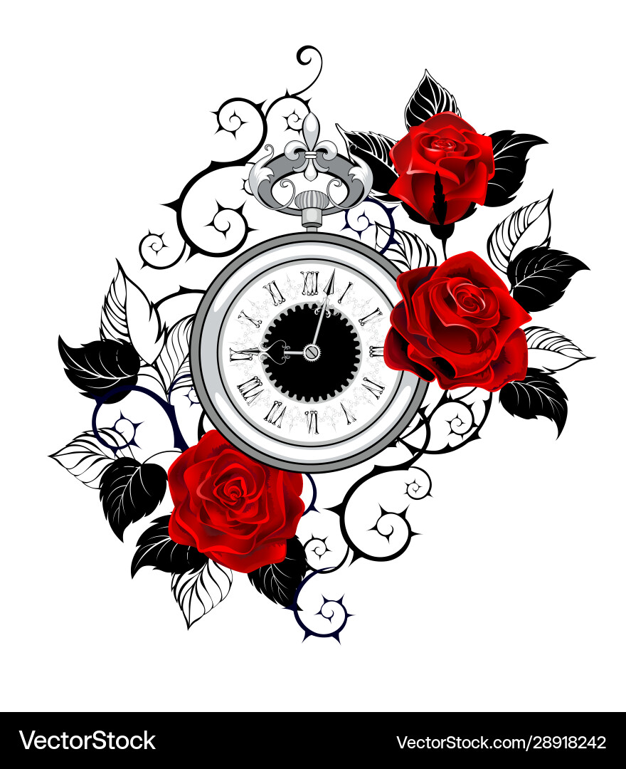 Sleeve Tattoo Woman Clock - Etsy, image size:880x1080