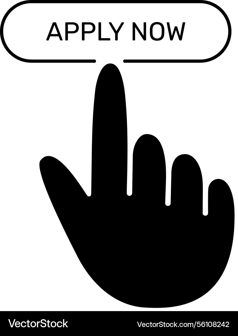 Index Finger Click Cursor Icon Vector Image
