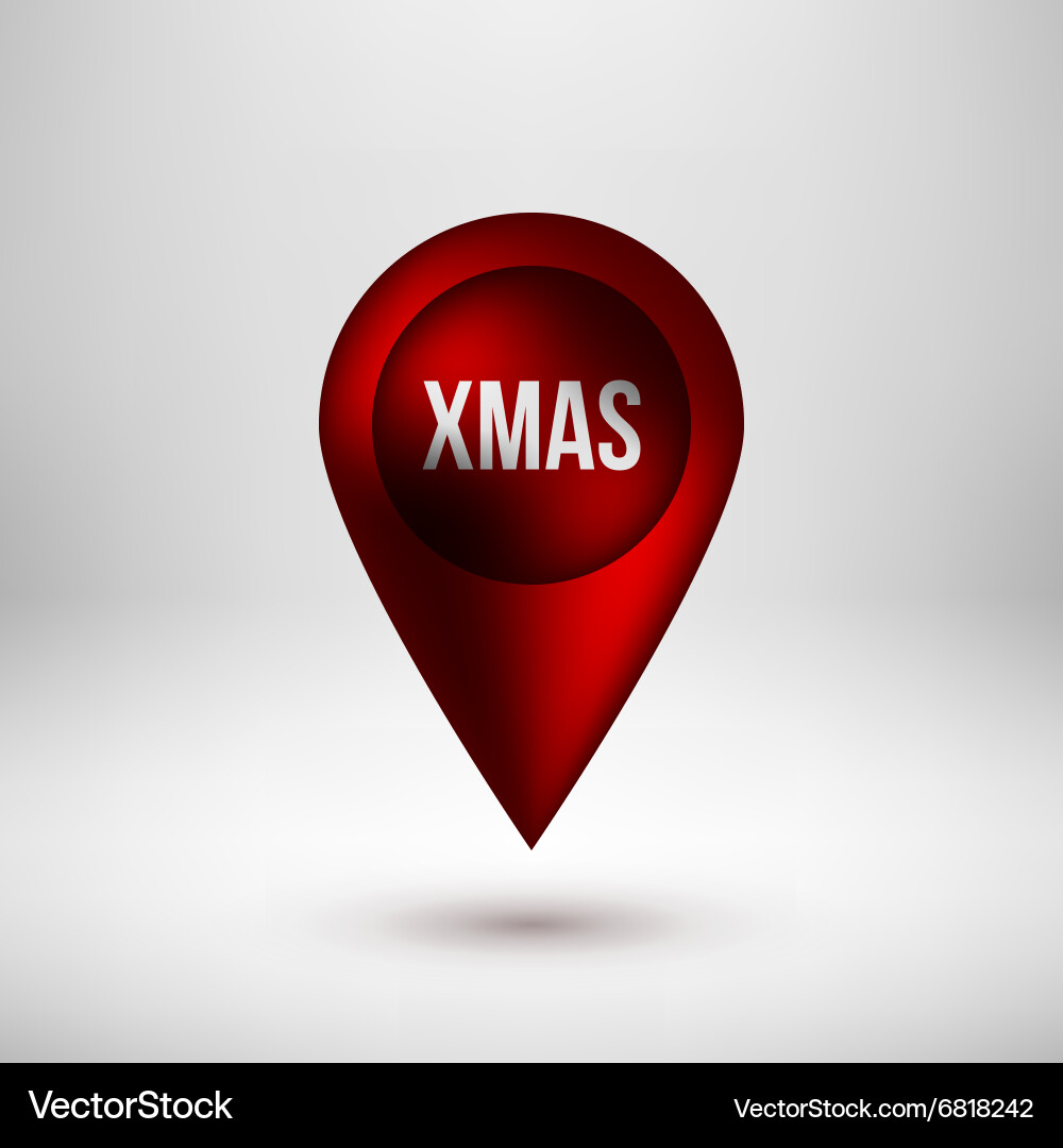 Rote Blase Map Pointer Badge vektorbild