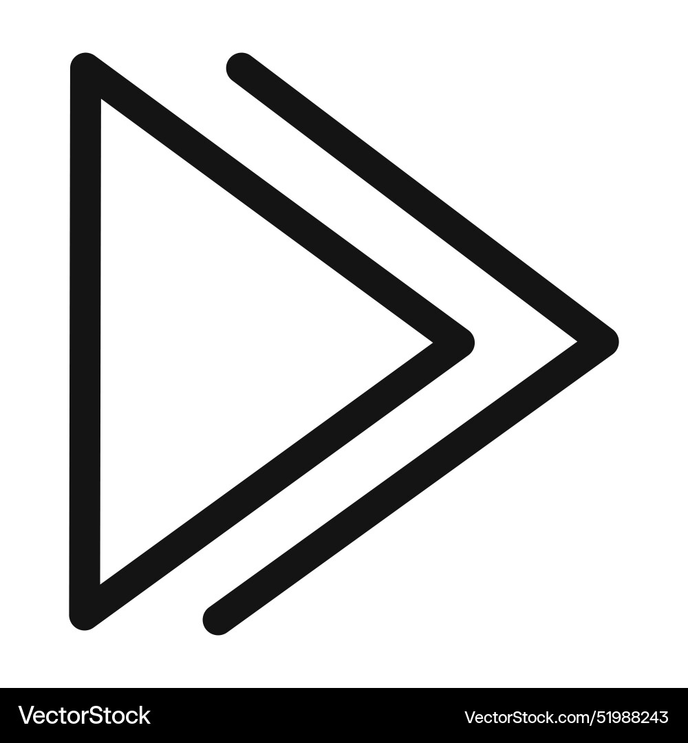 Forward arrow icon perfect for navigation tools Forward arrow icon perfect for navigation tools vector image
