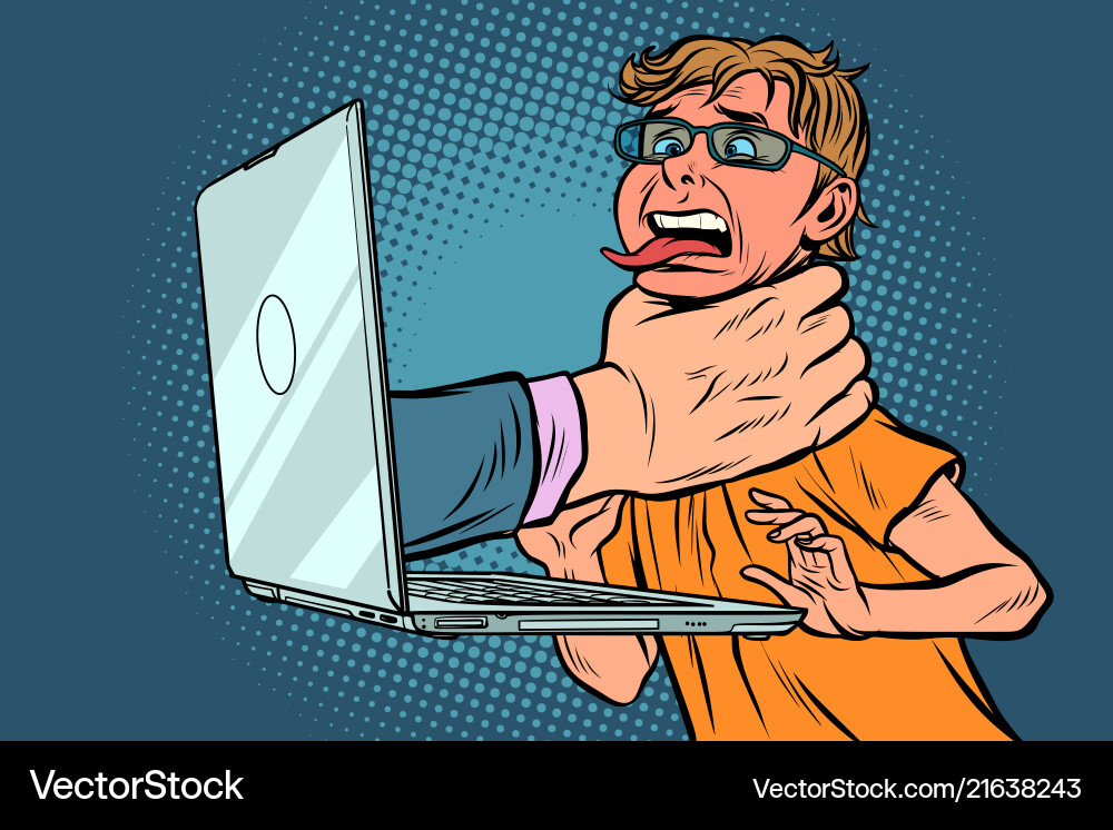 Hand Restricting Computer Access vector image