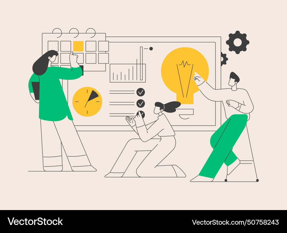 Project planning abstract concept vector image