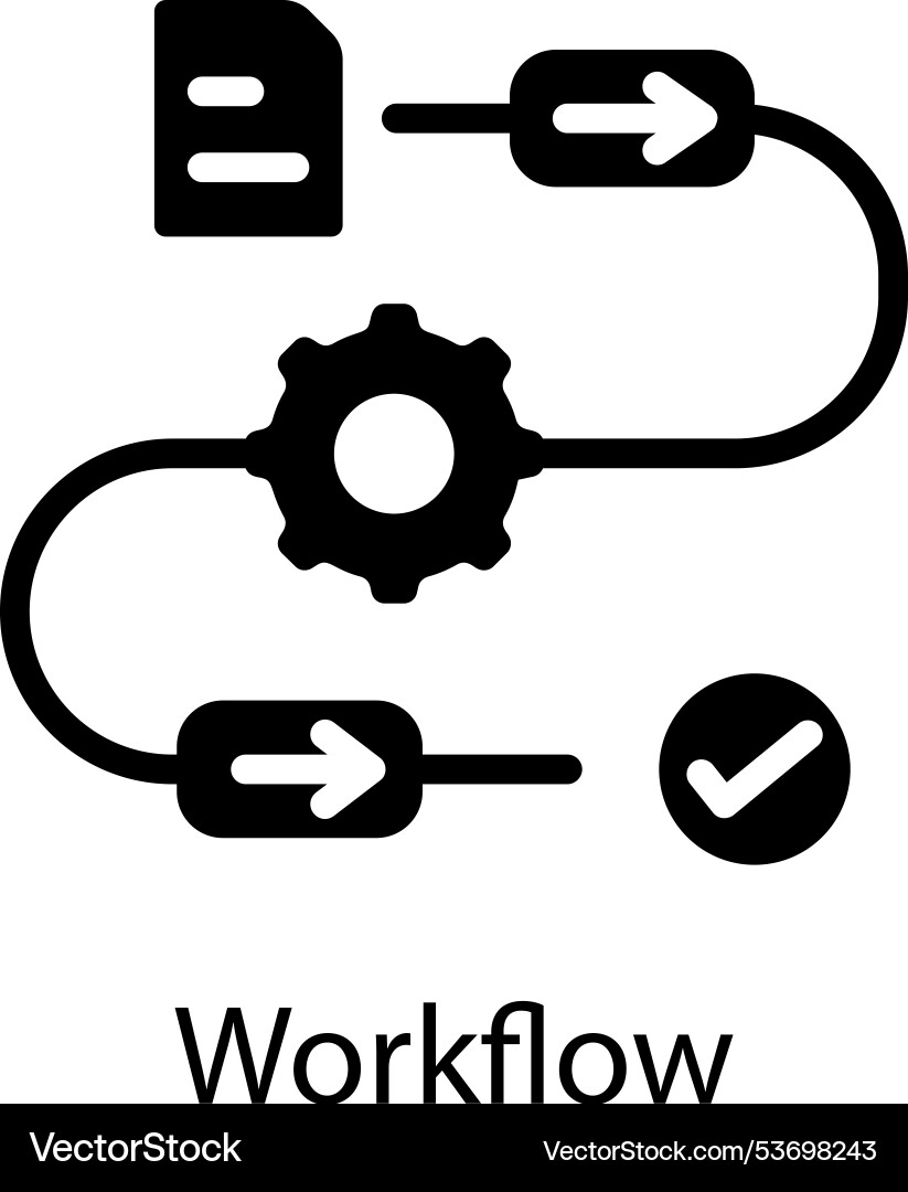 Workflow vector image