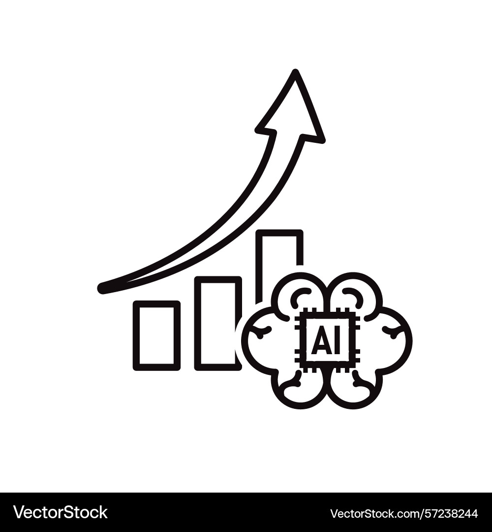 Automation icon ai data analysis symbol brain Automation icon ai data analysis symbol brain vector image