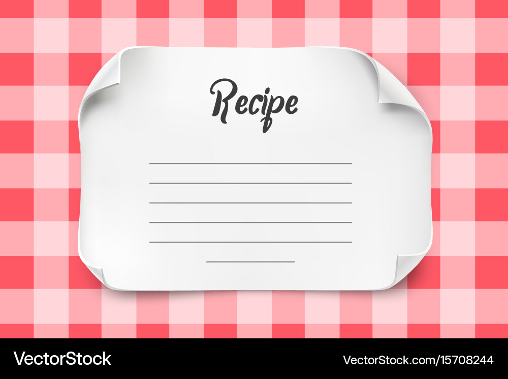 Curved Paper Sheet with Checkered Pattern vector image