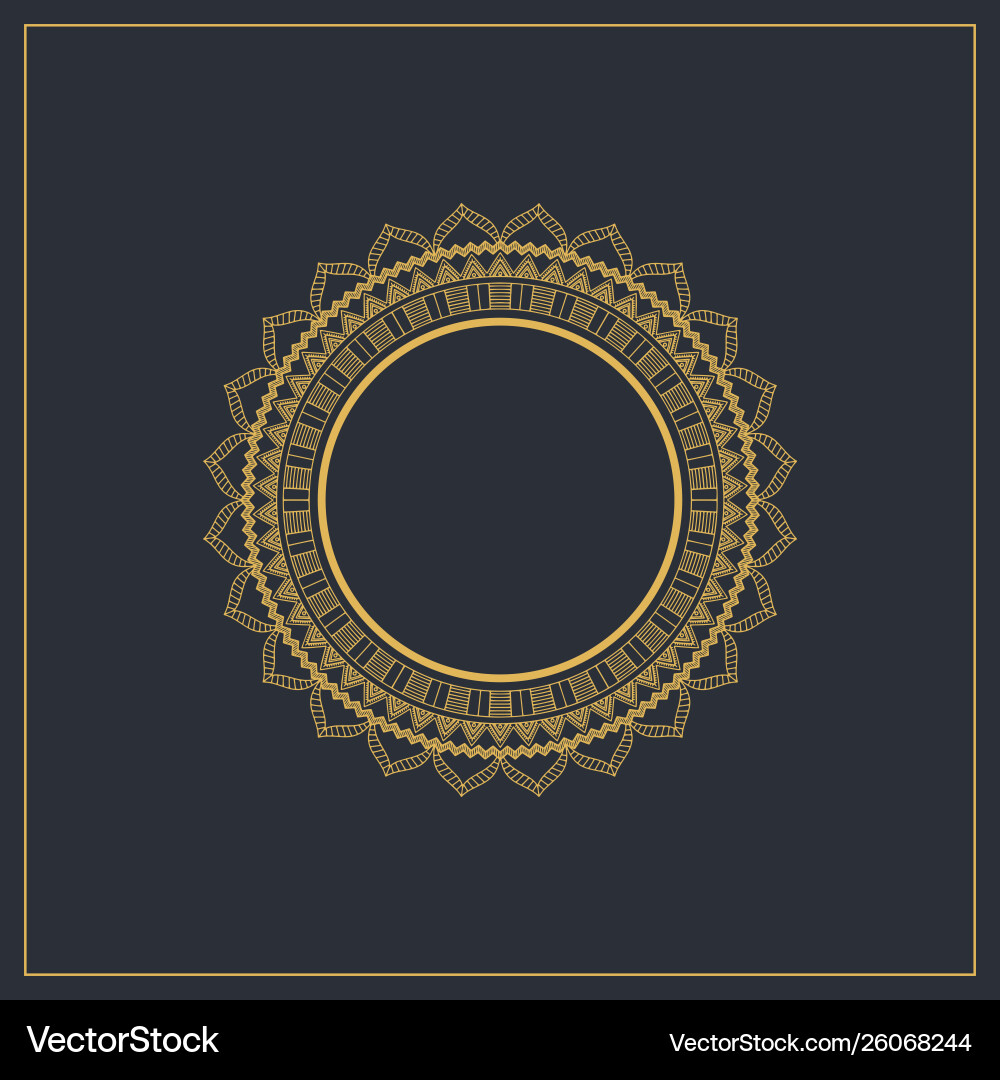 Decorative background with circular elegant frame vector image