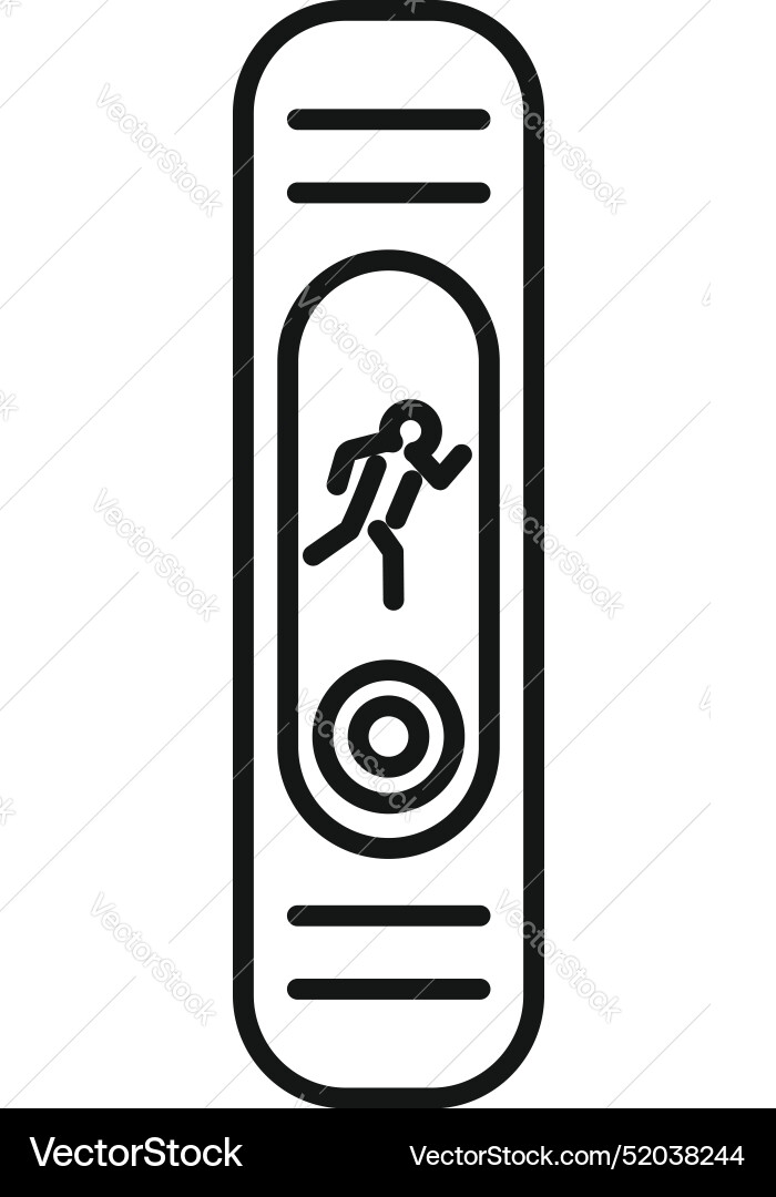 Fitness tracker showing running man icon and data Fitness tracker showing running man icon and data vector image