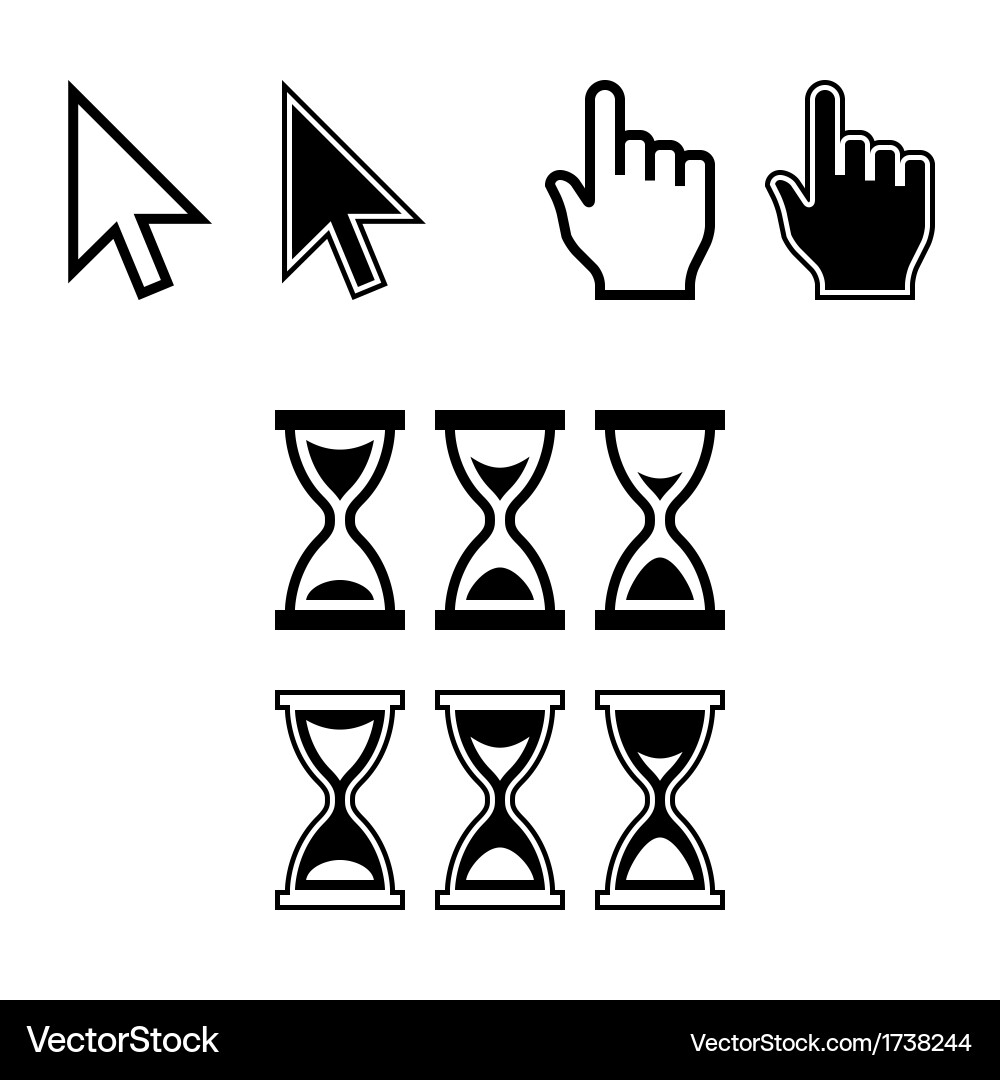 Mouse Cursor Icons - Pointer Set vector image