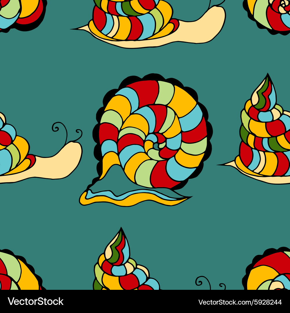 Pattern with shells Vector Image