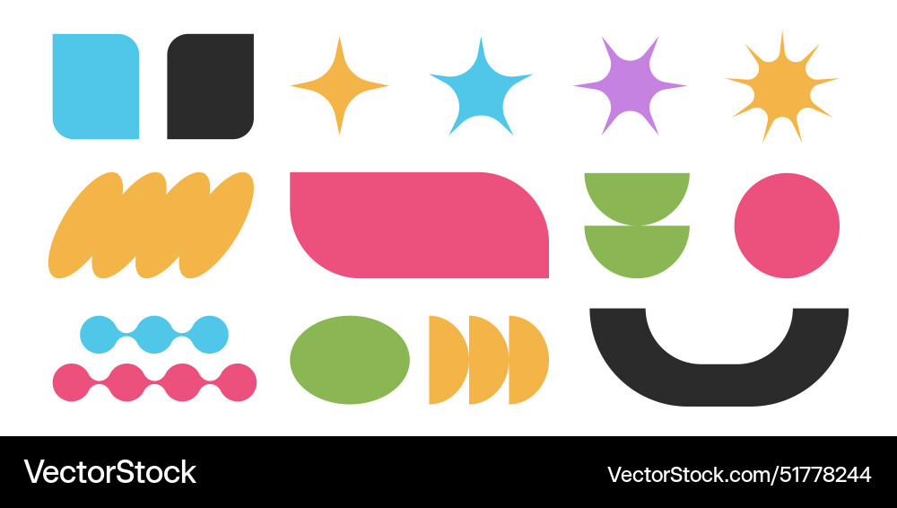 Set of abstract brutal shapes and forms Set of abstract brutal shapes and forms vector image