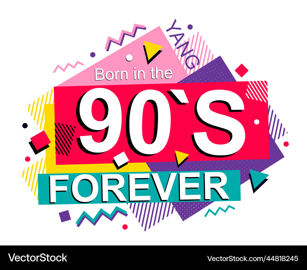90s Retro Banner Concept vector image
