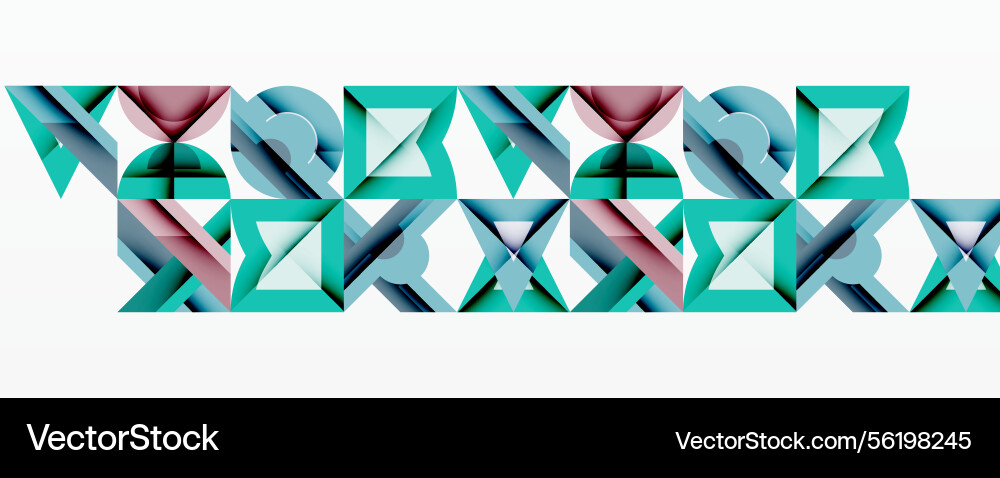 Abstract geometric pattern repeating shapes Vector Image