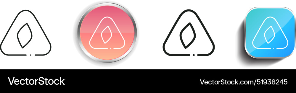 Bonbon icon thin linear regular and button style vector image