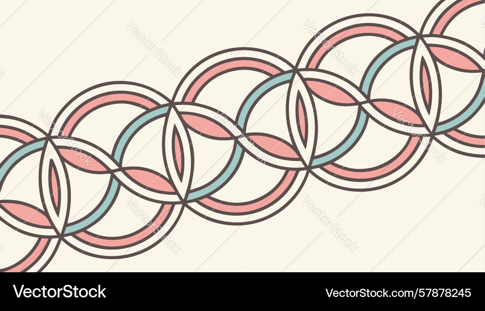 Continuous interlocking circle pattern Vector Image