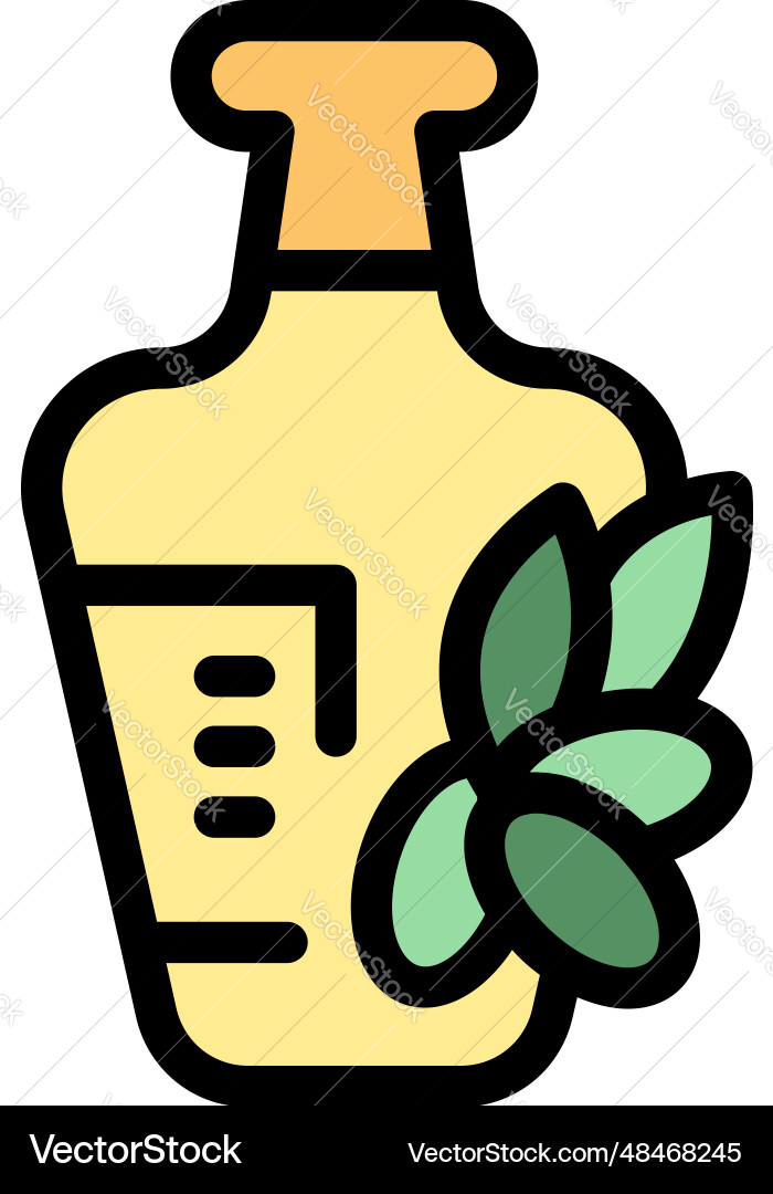 Croatia olive oil bottle icon flat Croatia olive oil bottle icon flat vector image