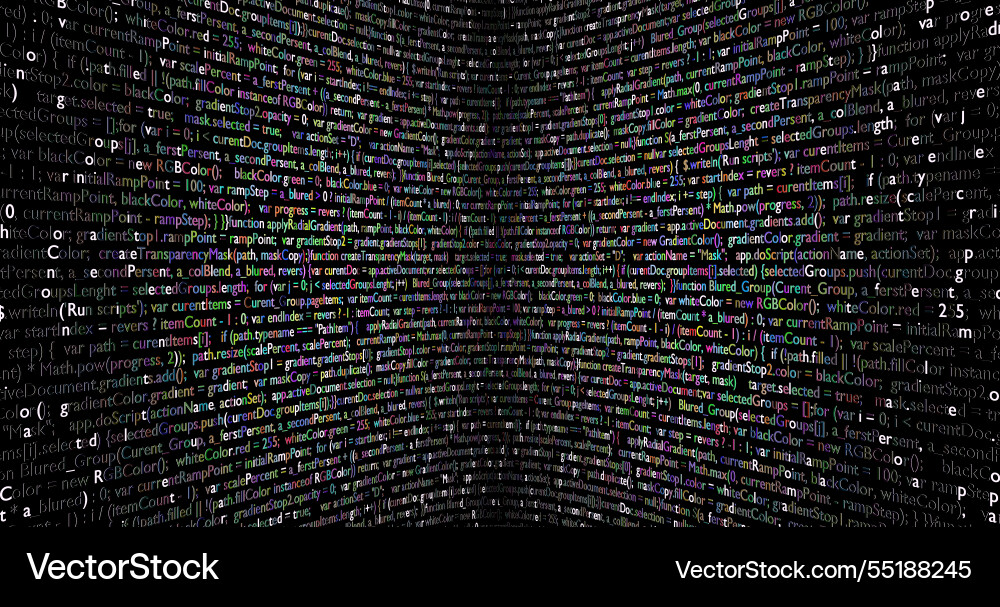 Desktop source code and technology background Vector Image