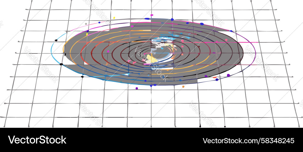 Digital Spiral with Binary Overlay Vector Image