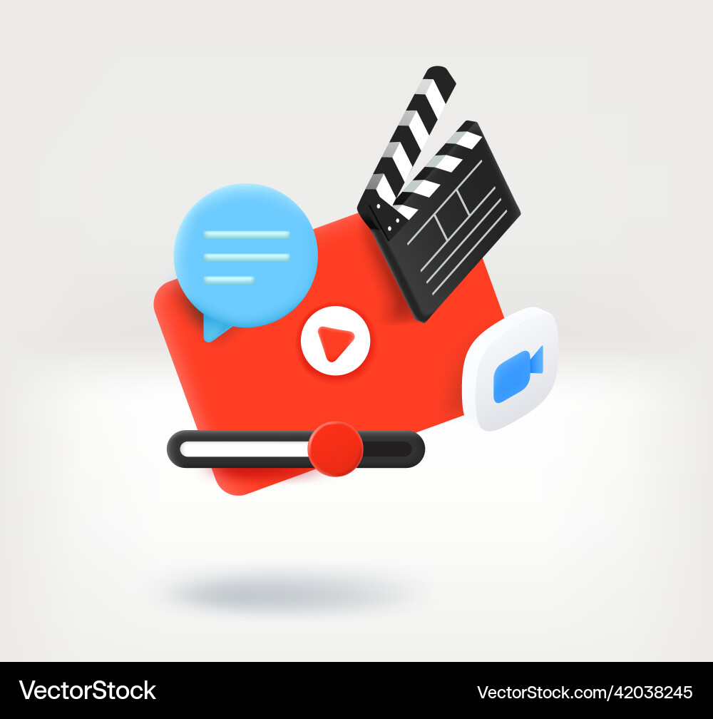 Making video project concept with clap movie Making video project concept with clap movie vector image