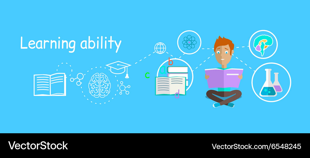 Man learning ability concept design Vector Image