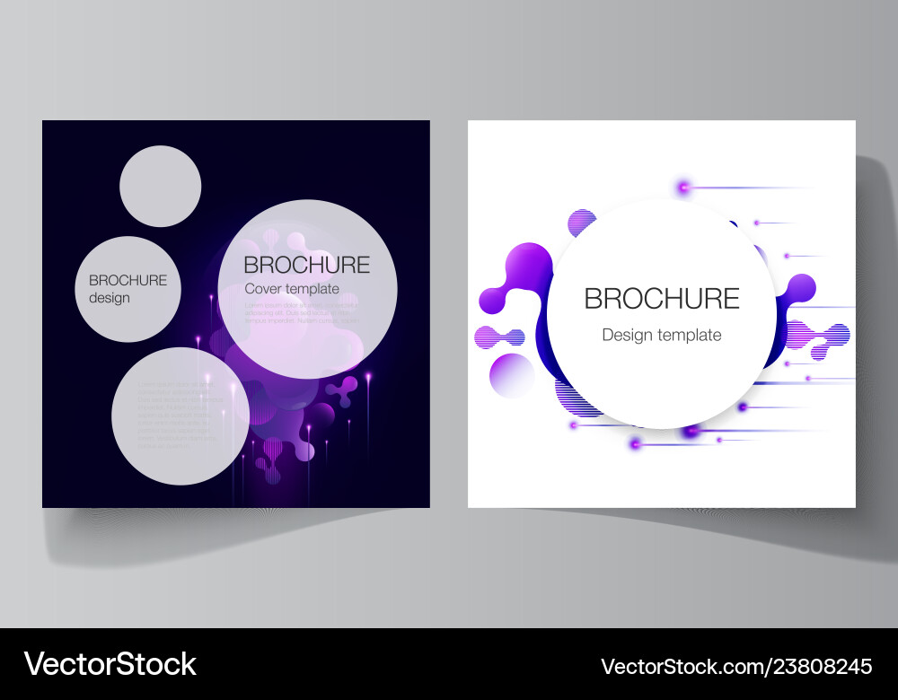 Minimal layout of two square format Vector Image