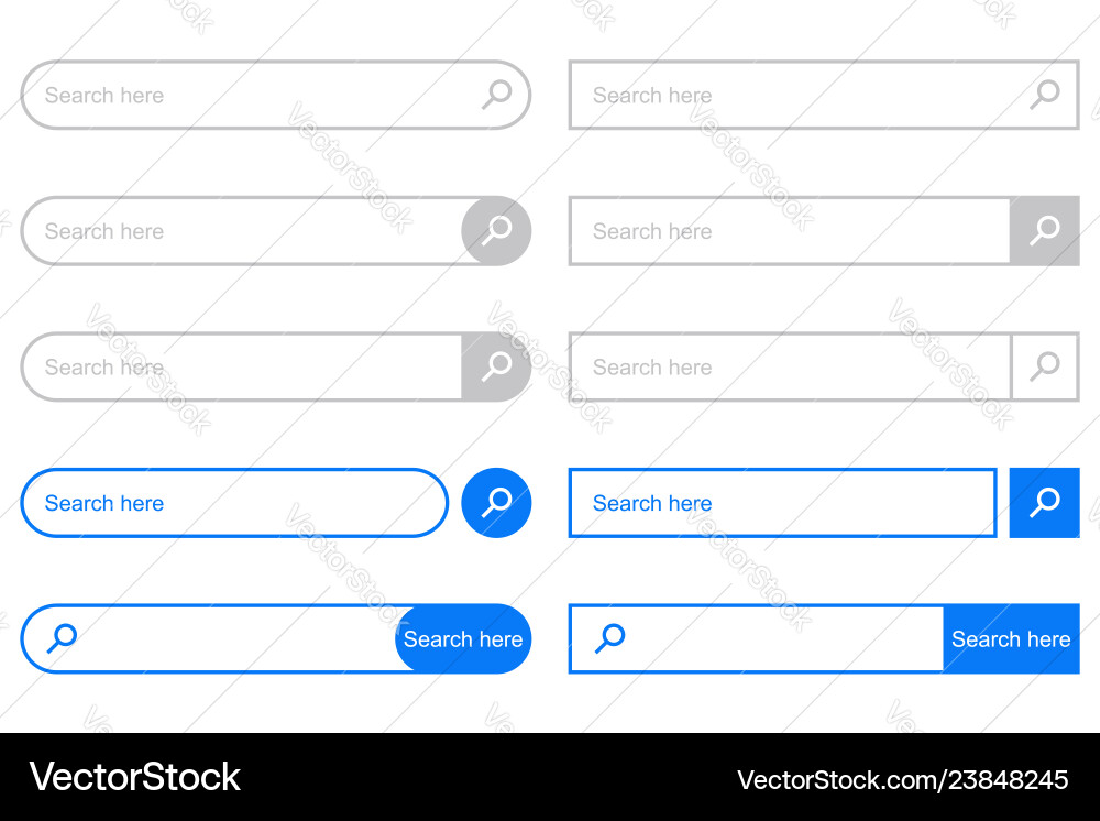 Modern Search Bar UI Element vector image