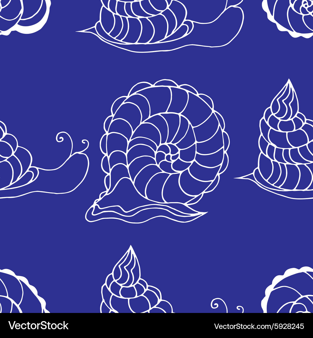 Pattern with shells Vector Image