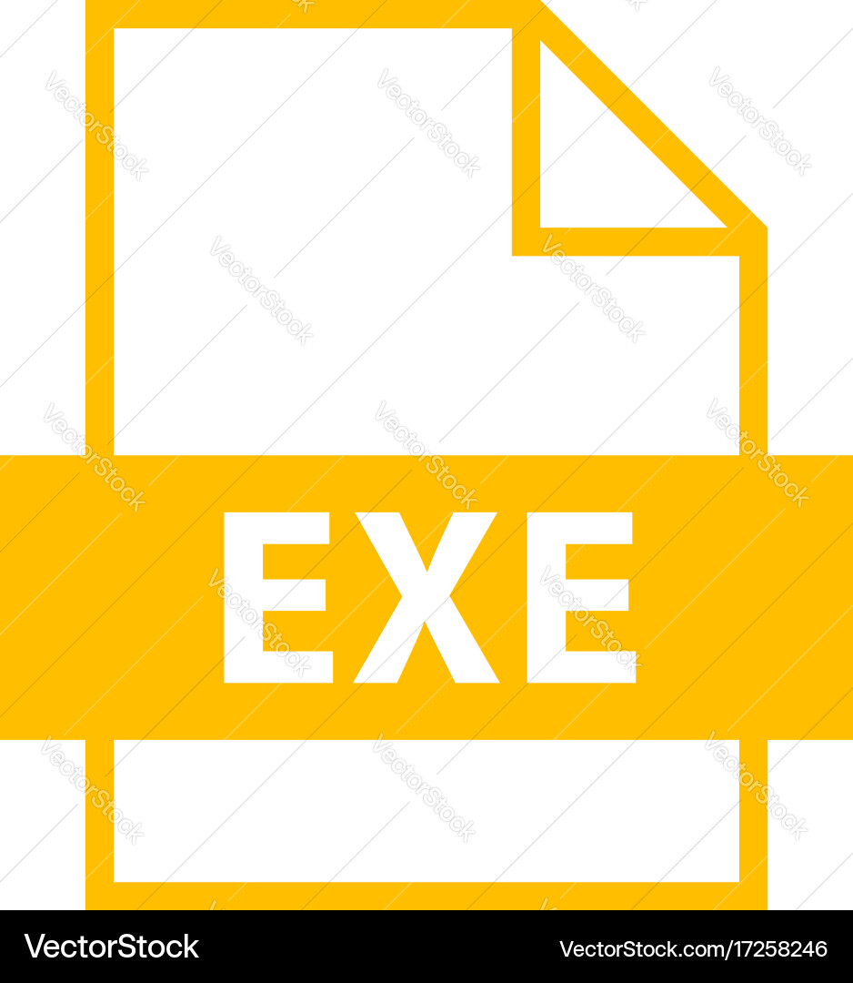 File name extension exe type vector image