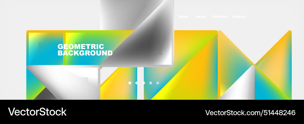 Triangle minimal web site page background design Vector Image