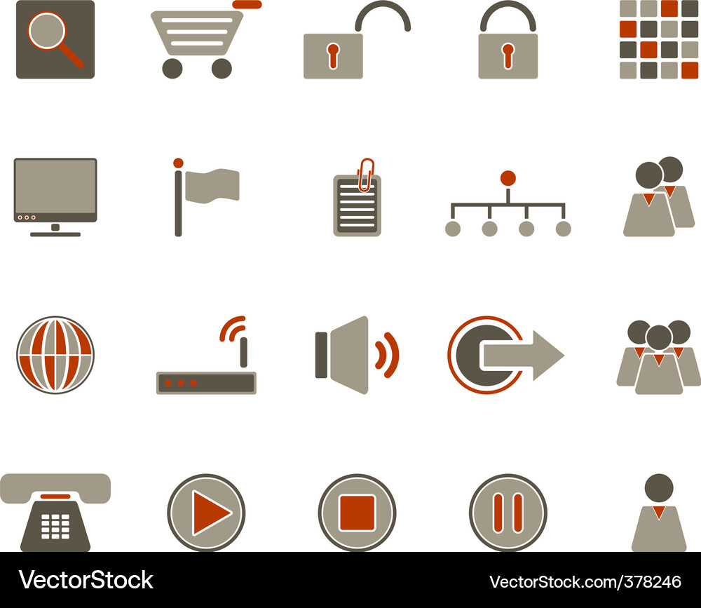 Web icons Vector Image