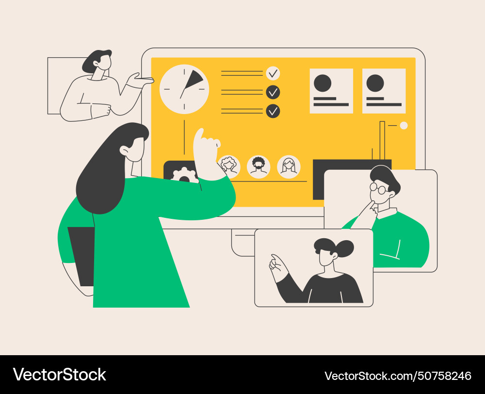 Workflow process abstract concept Workflow process abstract concept vector image