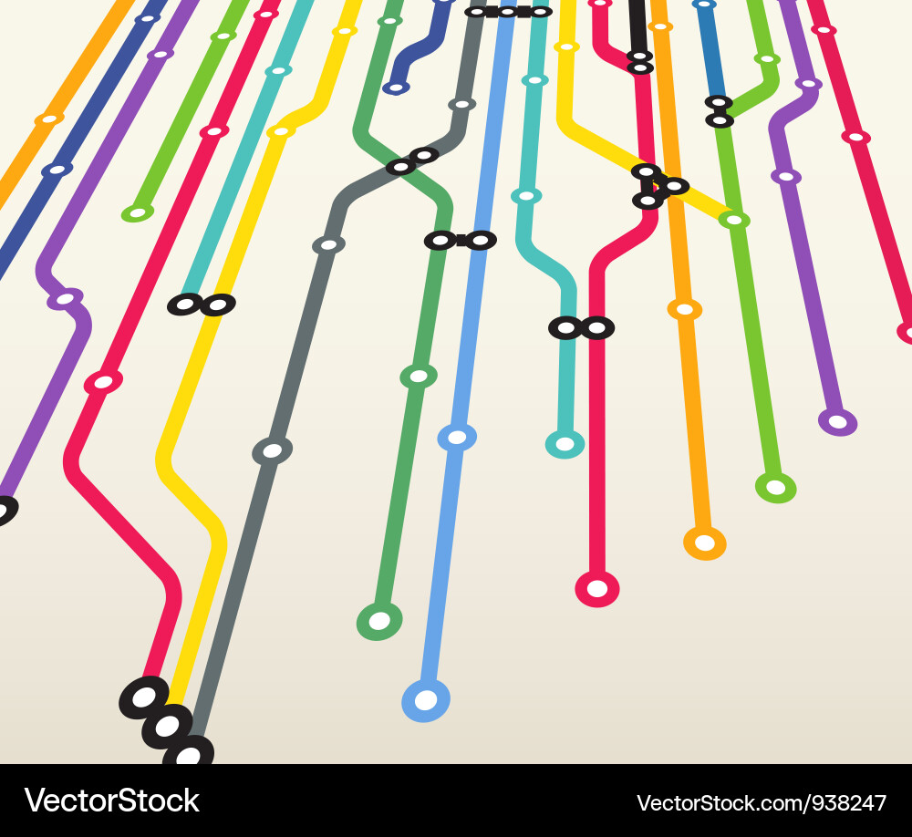 Abstract Route Network vector image