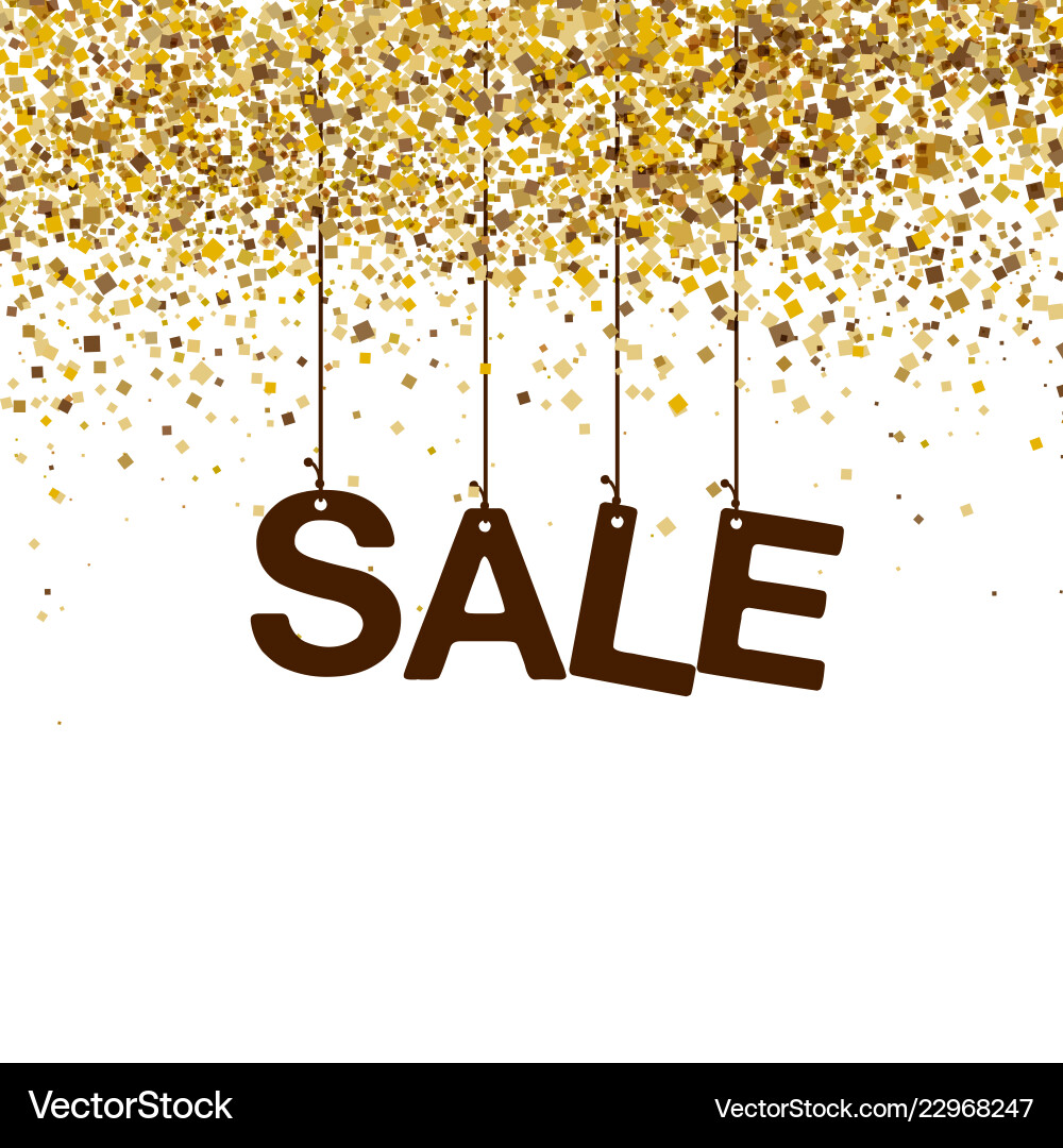 Holiday greeting with golden Holiday greeting with golden vector image