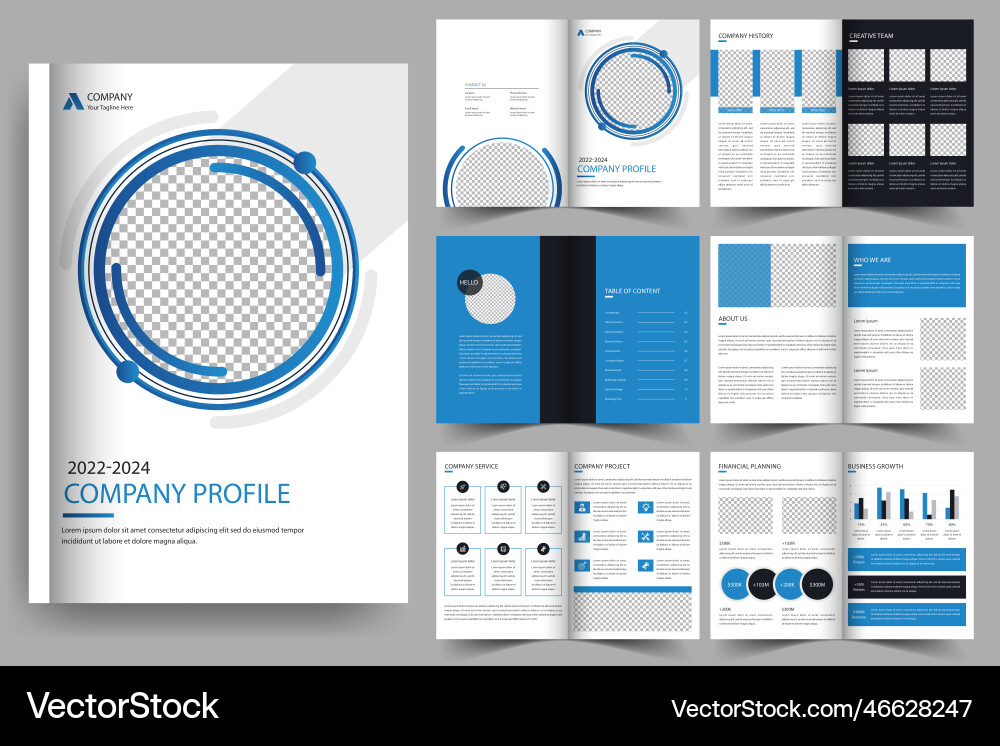 Multipurpose Unternehmensprofilvorlage Lizenzfreier Vektor