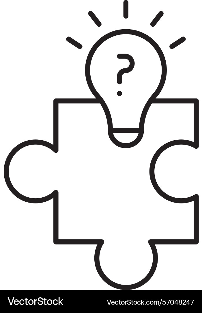 Problem solving line icon design Vector Image
