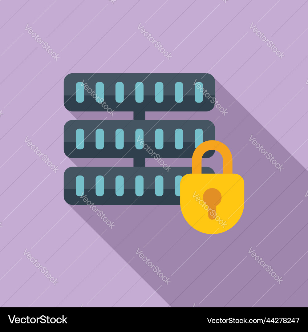 Server Data Security Icon vector image
