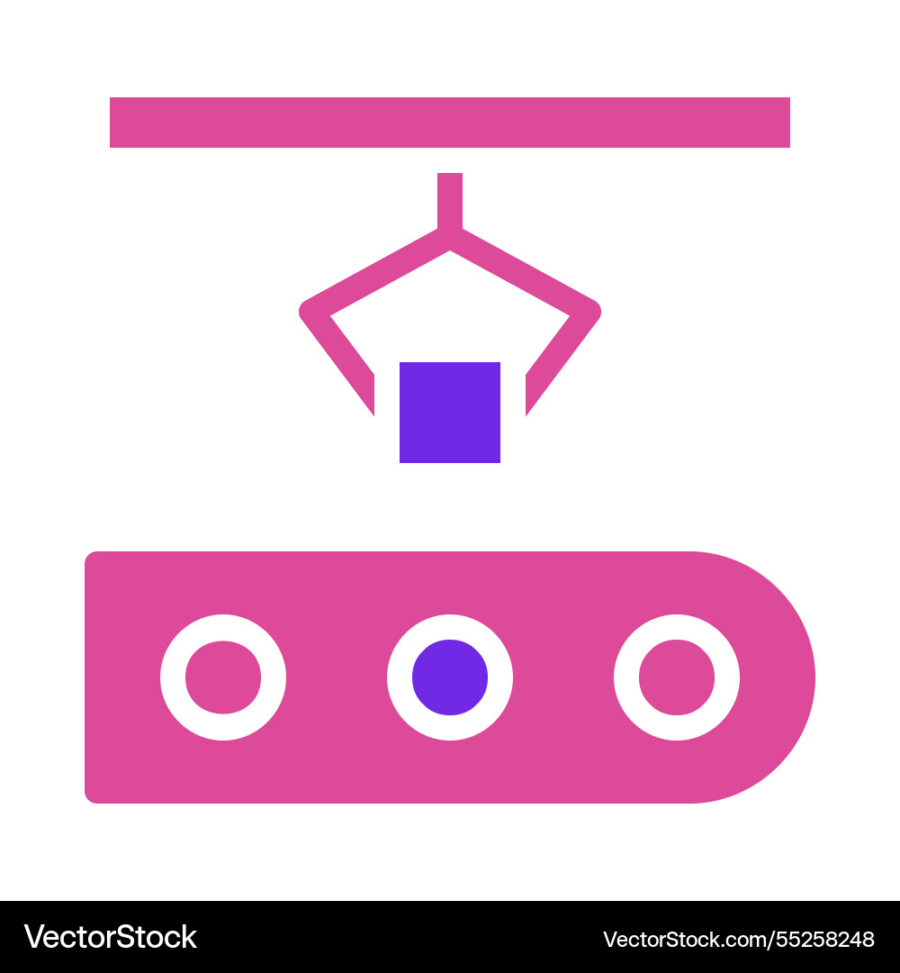 Automation system for assembly and production line vector image