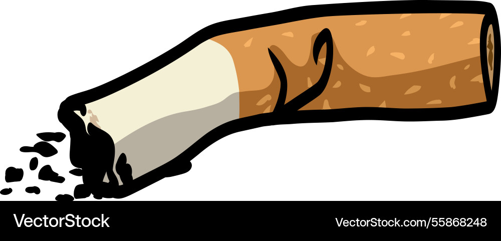 Cigarette butt drawing – Royalty-Free Vector