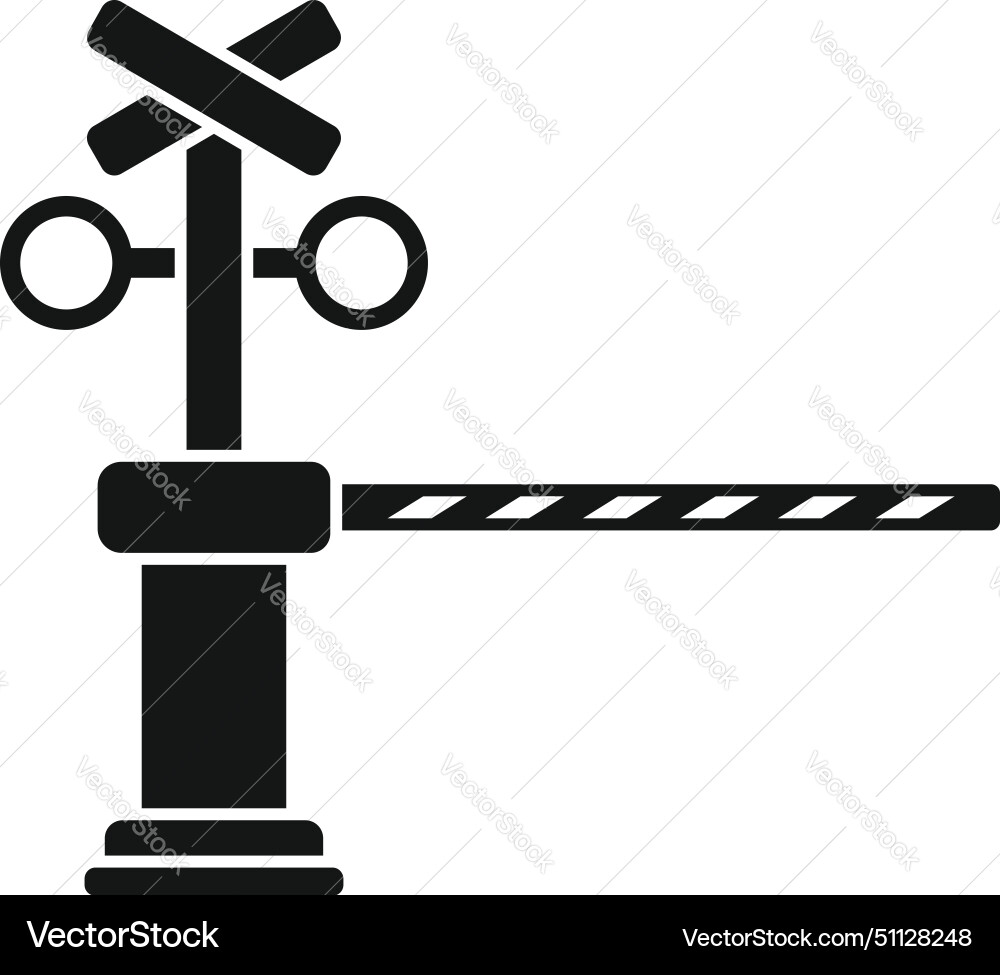 Control rail barrier icon simple direction Control rail barrier icon simple direction vector image